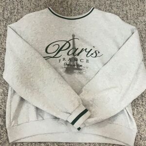 Hollister Paris France Graphic Women's Sweater - Gray